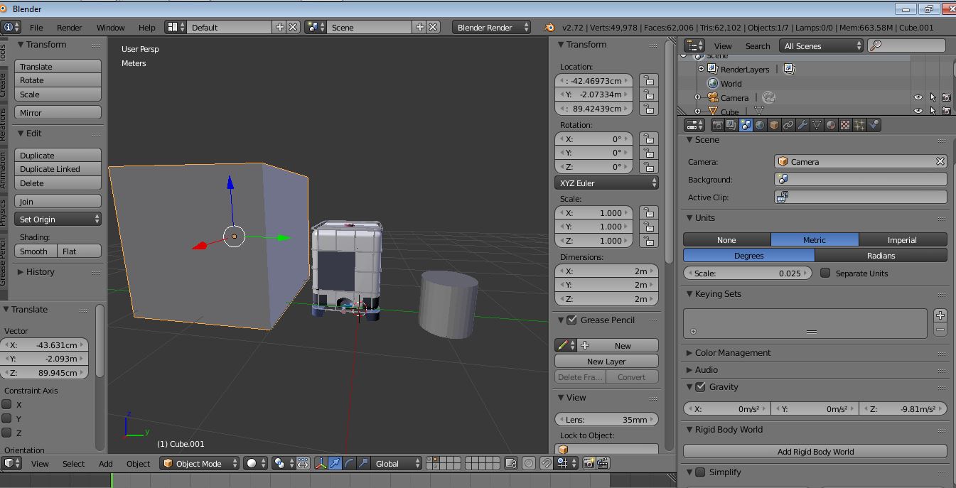 Blender Units